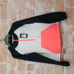 NWT Women's Under Armour pullover. Size Medium. Color black white pink.